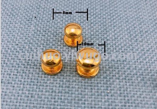 He Shang Head single-hole handle drawer small handle jewelry box drawer handle white round head pacifier nail gold Specification image