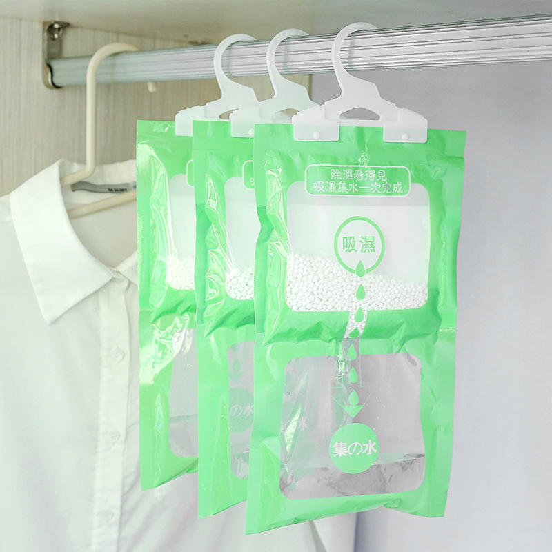 可挂式衣柜防潮除湿剂 衣橱挂式吸湿袋防霉干燥剂 单袋售图