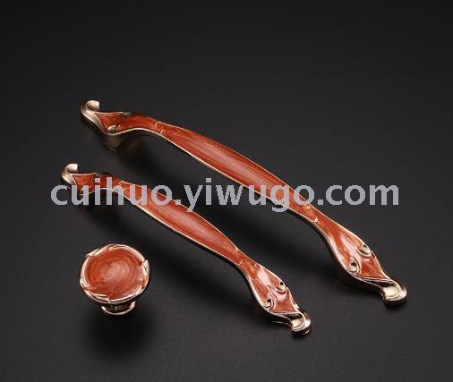 Ámbar de un agujero tirador cajón redondo pequeño tirador de armario puerta de estilo europeo tirador de aleación de zinc 96 tiradores fábrica directa Item Picture