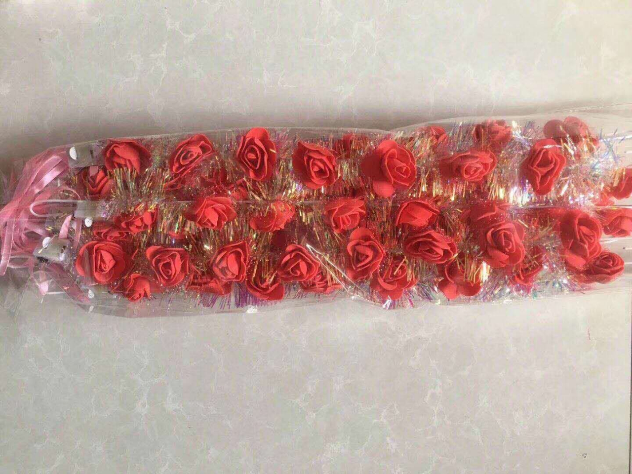New product group purchase bestseller, street stall hot sale, 10-lamp 10-flower foam style, seven-color single-color, customizable luminous garland wholesale Specification drawing