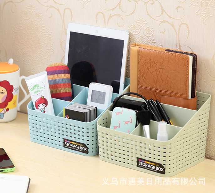 Direct sales of Japanese-style PP solid color desktop living room storage boxes from the manufacturer, best-selling daily necessities Specification image