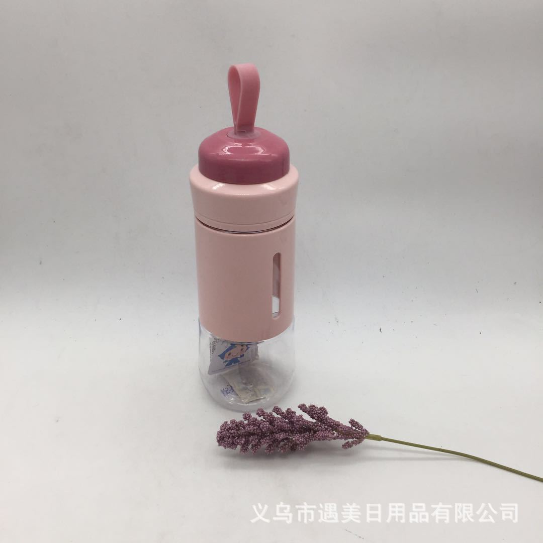 Moda taza de agua de plástico mujer entonces llevar pajita estudiante deportes al aire libre fitness kettle tazas fabricantes al por mayor