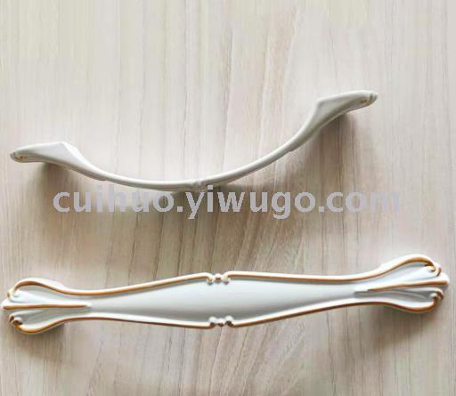 Wholesale of European-style modern and simple aluminum alloy wardrobe handles, furniture metal door handles, drawer hardware accessories handles Specification image