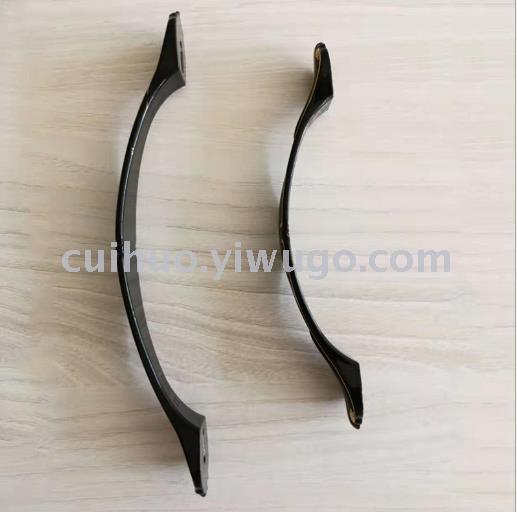 Modern and simple European-style aluminum alloy black handle, wardrobe cabinet handle, drawer hardware handle, exposed handle Item Picture