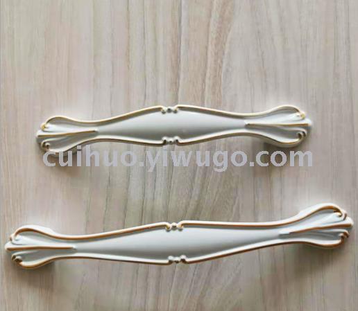 Wholesale of European-style modern and simple aluminum alloy wardrobe handles, furniture metal door handles, drawer hardware accessories handles details Picture