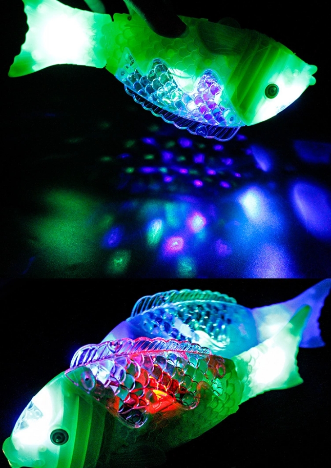 New bestsellers: Seven-color electric fish, new projection electric fish, Mid-Autumn Festival Lantern, Music Swing Fish, Glowing toy Application Scenario
