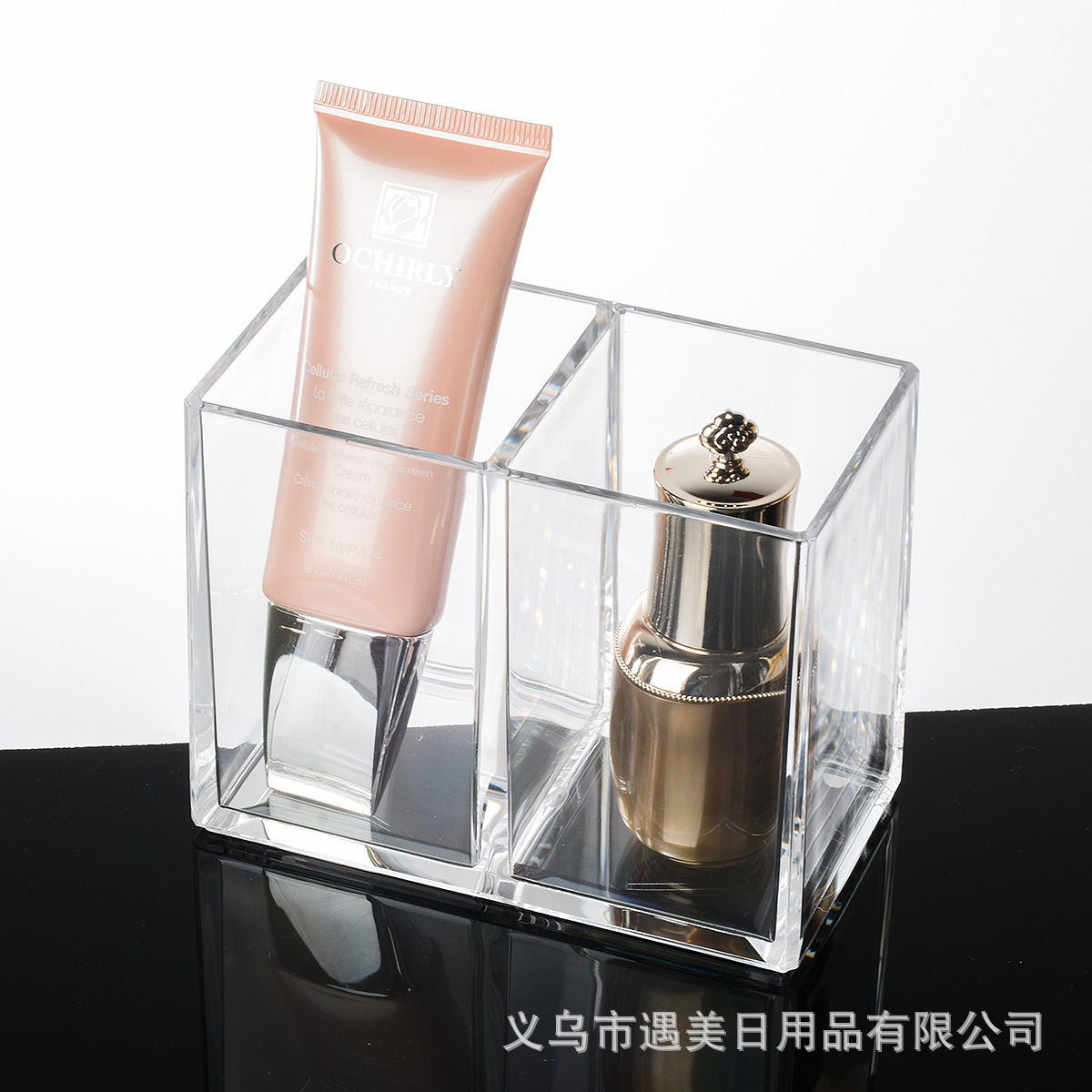 Thickened transparent acrylic simple and creative makeup and skin care products brush desktop eyebrow pen holder storage box Item Picture