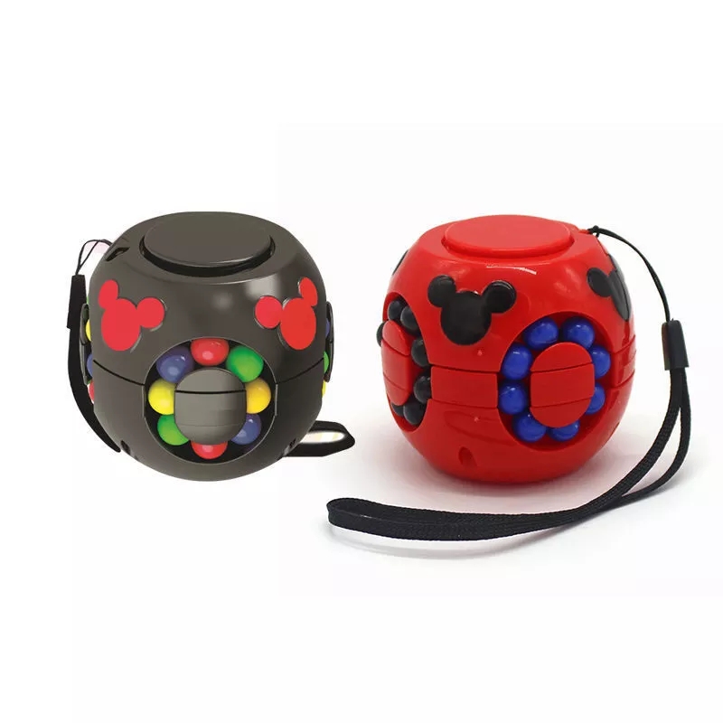 New best-selling stress-relieving gadget, children's intelligence and brainpower development toy, finger gyroscope, Little Magic bean, hamburger, Rubik's Cube Item Picture