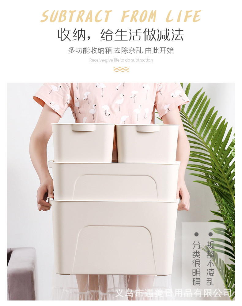Plastic storage box with lid Clothes Sundries Children's toys Storage box Wardrobe storage box Bed bottom organizer with lid