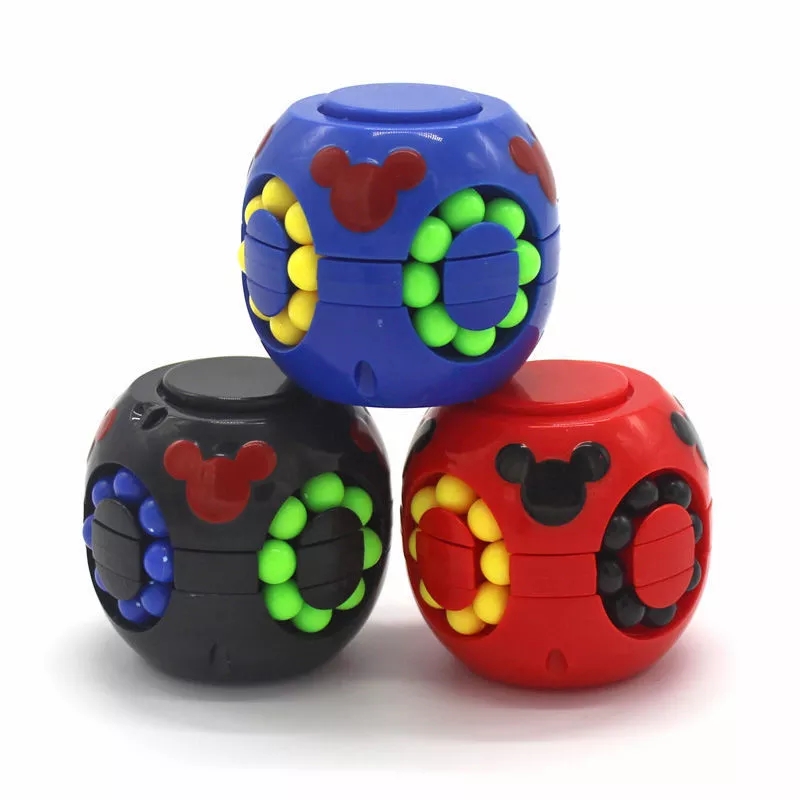 New best-selling stress-relieving gadget, children's intelligence and brainpower development toy, finger gyroscope, Little Magic bean, hamburger, Rubik's Cube details Picture
