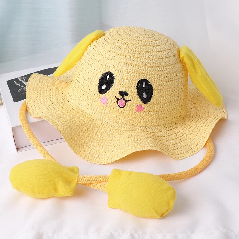 New bestsellers: Ear-moving hats, women's sun hats, cute rabbit hats, children's straw hats, wavy brim fisherman hats Application Scenario