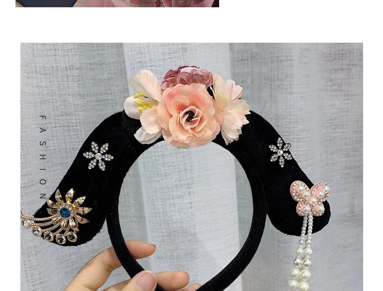 New best-selling items, hot sales at street stalls, Hanfu women's headwear, Chinese-style retro hair bands, Gege new style flag hair accessories wholesale Item Picture