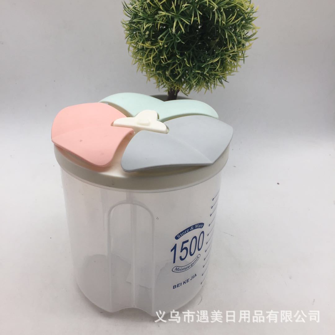 The manufacturer's multi-functional multi-grain storage tank with compartments, rotating transparent sealed tank, and kitchen dried fruit and food storage tank Specification image