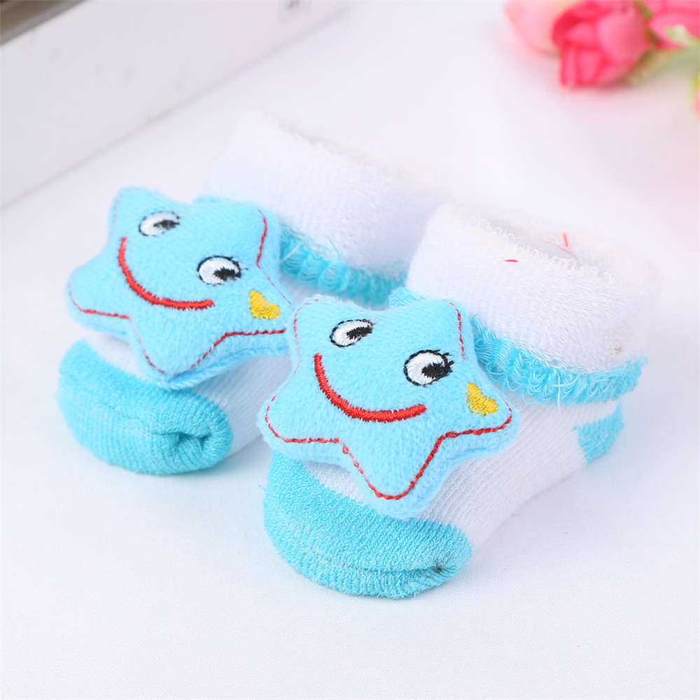 Pentagram socks baby shoes cartoon head baby shoes socks manufacturers