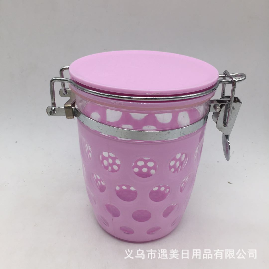 新款厨房食品保鲜密封罐带盖家用防潮塑料杂粮收纳罐零食储物罐子