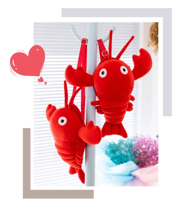 New bestseller street stall creative new style crayfish plush toy single-shoulder bag Cute and adorable girl cartoon crossbody bag details Picture