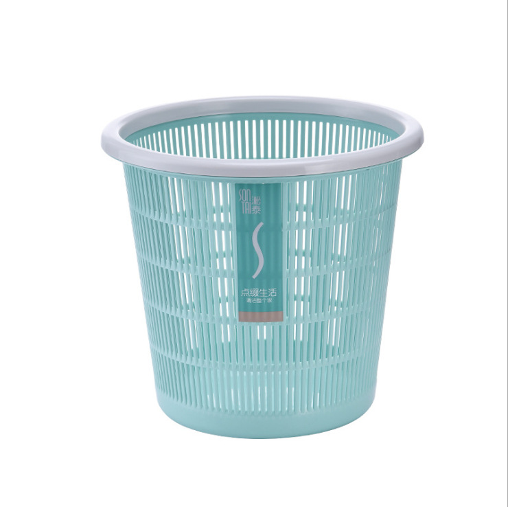 Creative and fashionable home hollowed-out trash can, round and durable, large-capacity living room, simple and elegant, classified trash can Item Picture