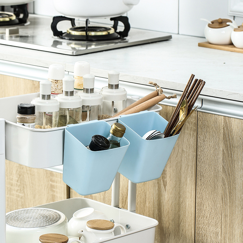 Kitchen storage rack, small hanging basket, plastic PP, healthy, environmentally friendly, odorless storage box, miscellaneous storage basket details Picture