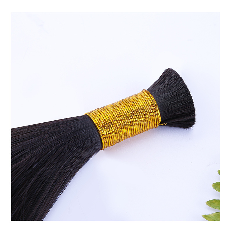 Foreign trade real human hair strips, Yunnan hair salon, coarse spring traceless hair extension, hair curtain, hair tie, hair handle, human hair details Picture