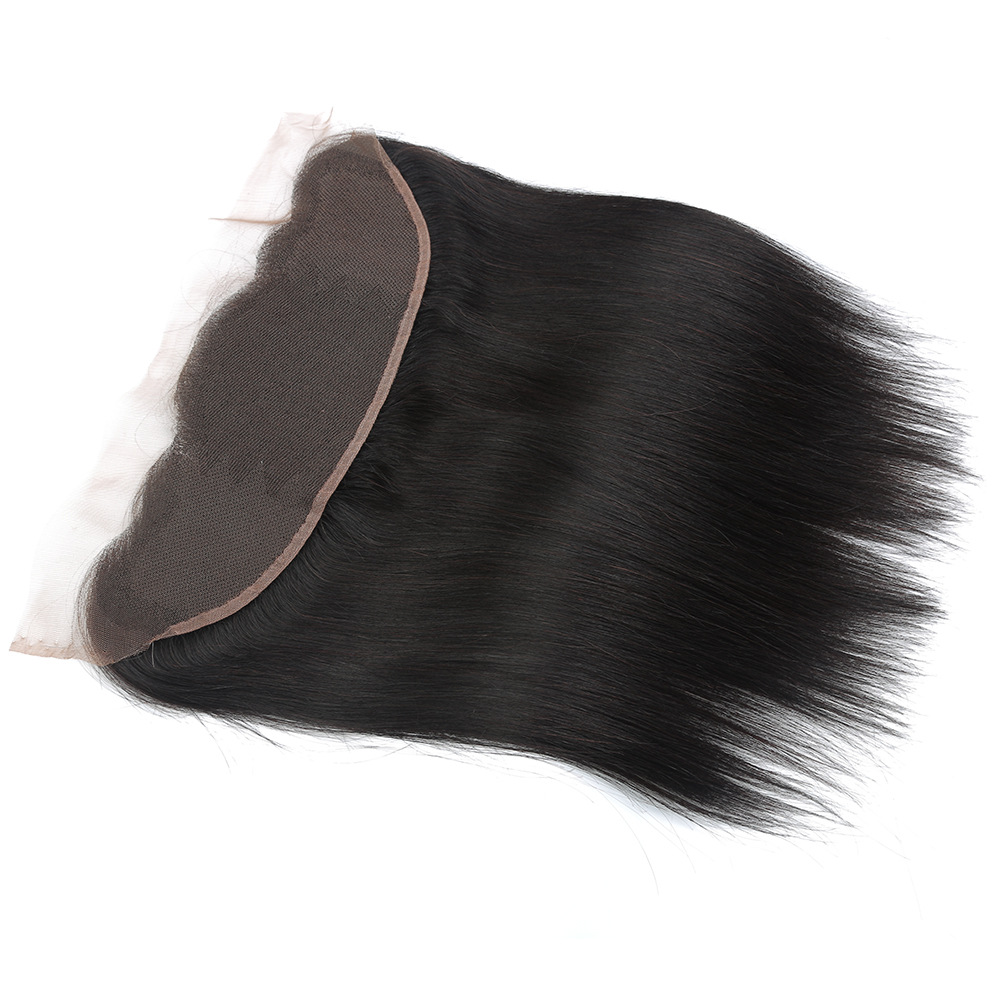 Wholesale of Straight hair extensions and wigs, pick a natural human hair strand Straight wave hair curtain Item Picture