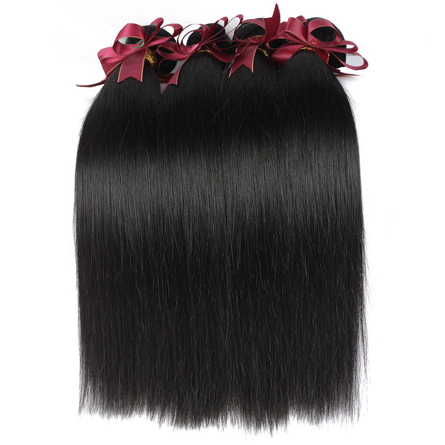 Wholesale of Straight hair extensions and wigs, pick a natural human hair strand Straight wave hair curtain details Picture