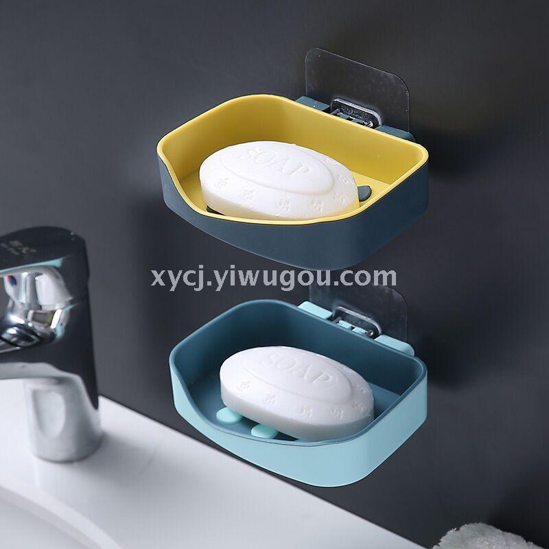 Double-layer, two-color draining soap box without punching holes Specification image