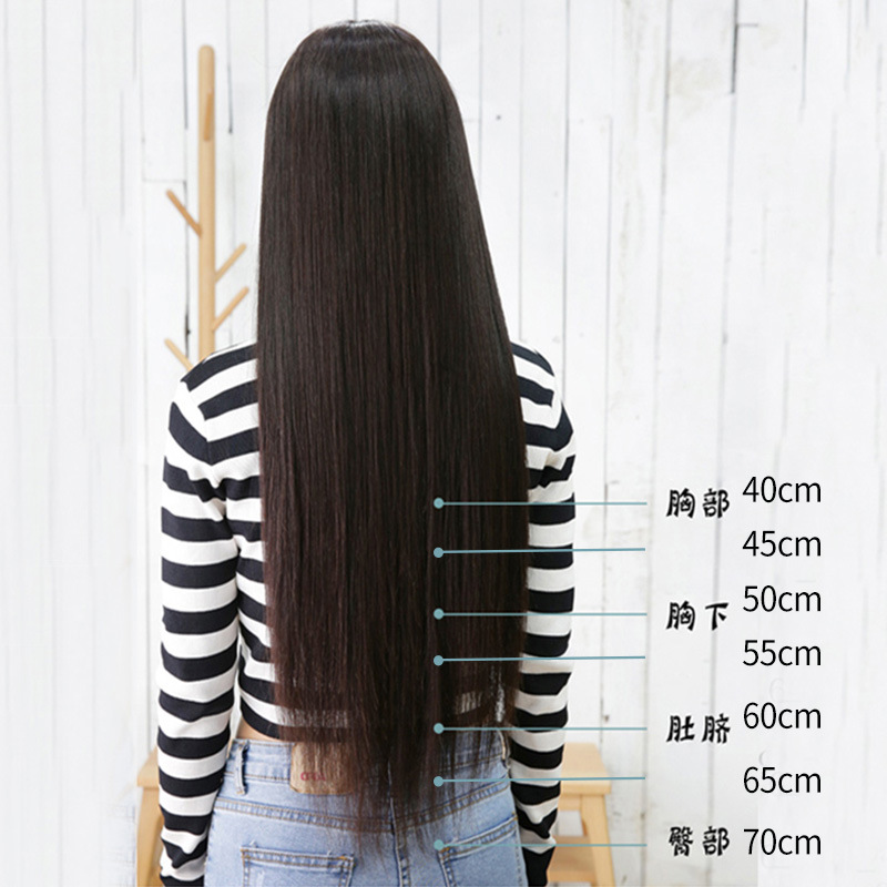 Elastic hair extension, elastic buckle, real hair nano invisible and traceless hair extension, real hair strands can be dyed and permed, self-connecting hair strands Specification image