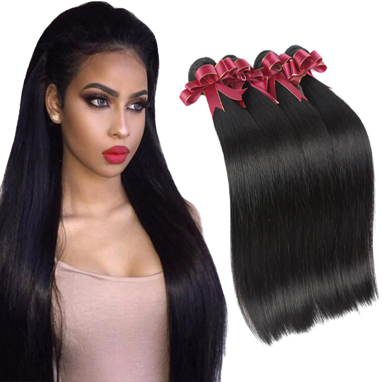 Wholesale of Straight hair extensions and wigs, pick a natural human hair strand Straight wave hair curtain