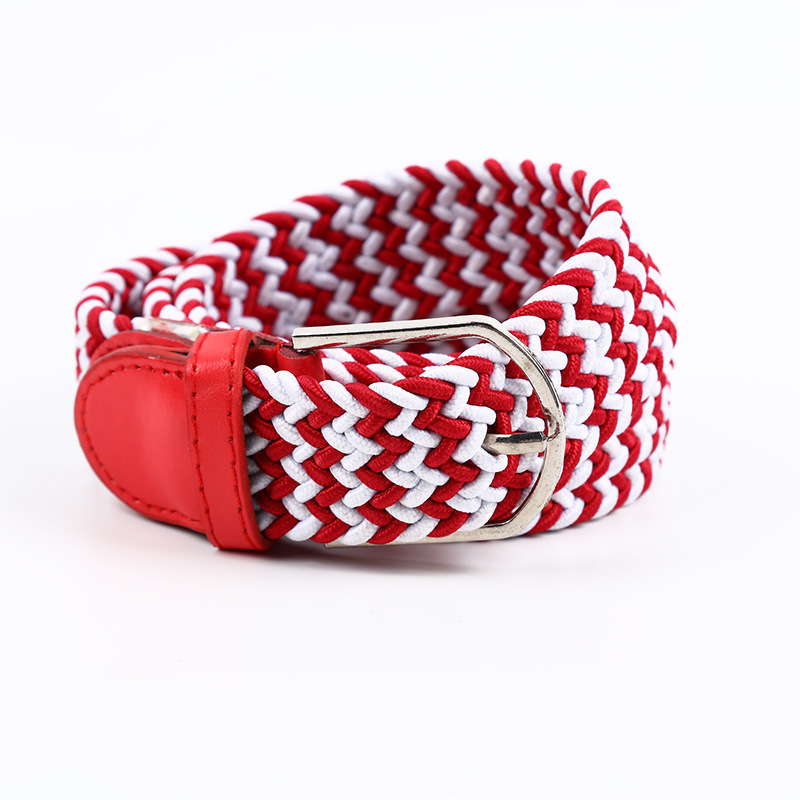 Men and women's general leisure belt wholesale imitation woven herringbone elastic belt elastic belt