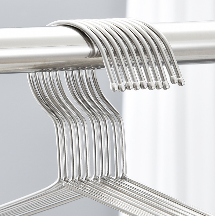 Modern and simple stainless steel daily necessities white clothes hangers from the source Specification image
