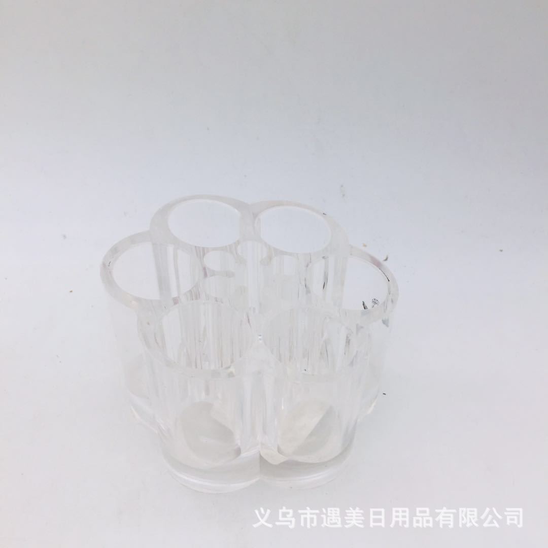 透明亚克力化妆品收纳盒纹绣唇彩口红架首饰水晶桌面收纳盒