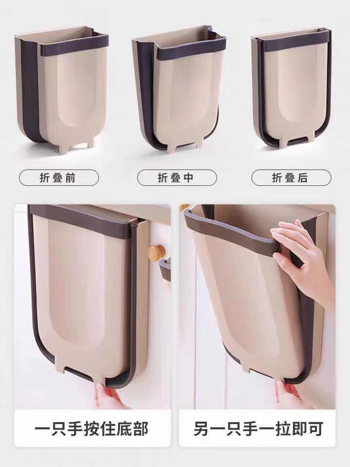 塑料长筒形卡其色垃圾桶代理加盟