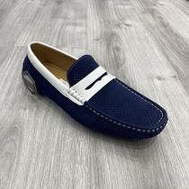 New Fashion men casual shoes with white and deep blue perforated shoes