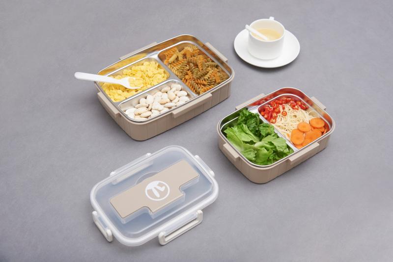 First-hand supply of white Korean-style adult plastic lunch boxes