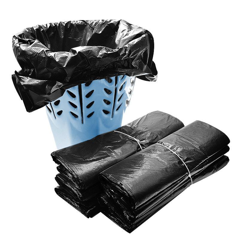 【50 Pieces A Bundle 】52X32cm Thick Shopping Bag Supermarket Wet Market Tote Bag Black Vest Plastic Bag Item Picture