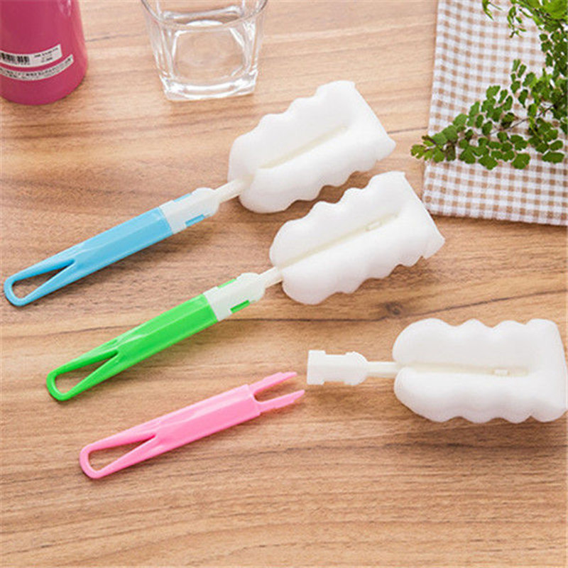Detachable sponge cup brush, kitchen and home multi-functional sponge brush, insulated cup, baby bottle brush manufacturer wholesale details Picture