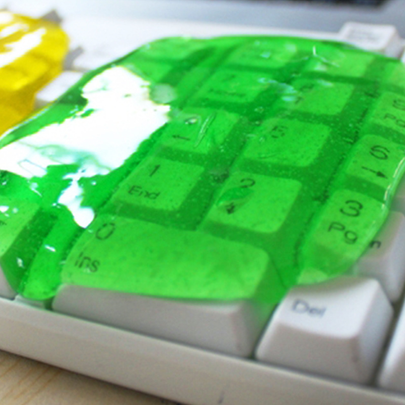 80克电脑键盘除尘清洁泥 汽车出风口魔力软胶多功能水晶清洁胶泥