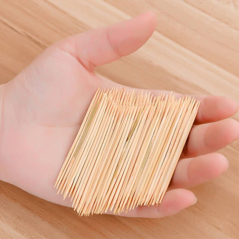 【 Individual Packaging 】 Disposable toothpicks for home and hotel meals, double-pointed bamboo bags, portable toothpick sticks Specification image