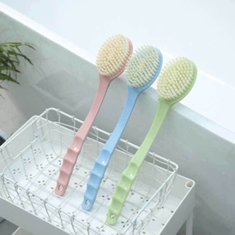 Cepillo de masaje de baño cepillo de baño de asa larga cepillo de baño de cerdas suaves cepillo de baño cepillo exfoliante cepillo de baño push up stand fuente Specification image