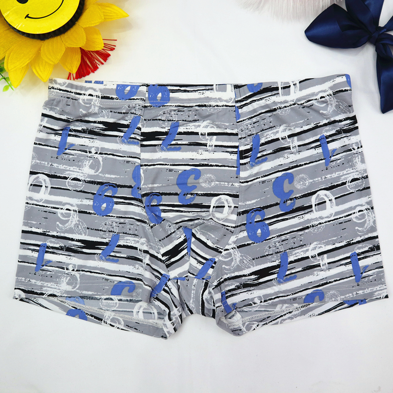 男士超柔滑锦纶冰丝印花内裤清凉冰爽丝滑舒适性感U凸内裤实拍