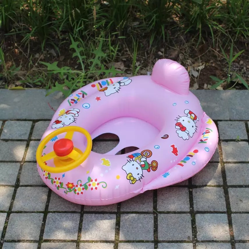 Hot-selling children's steering wheel swimming rings, seat rings, baby cartoon seat rings, baby swimming rings, thickened float rings Item Picture