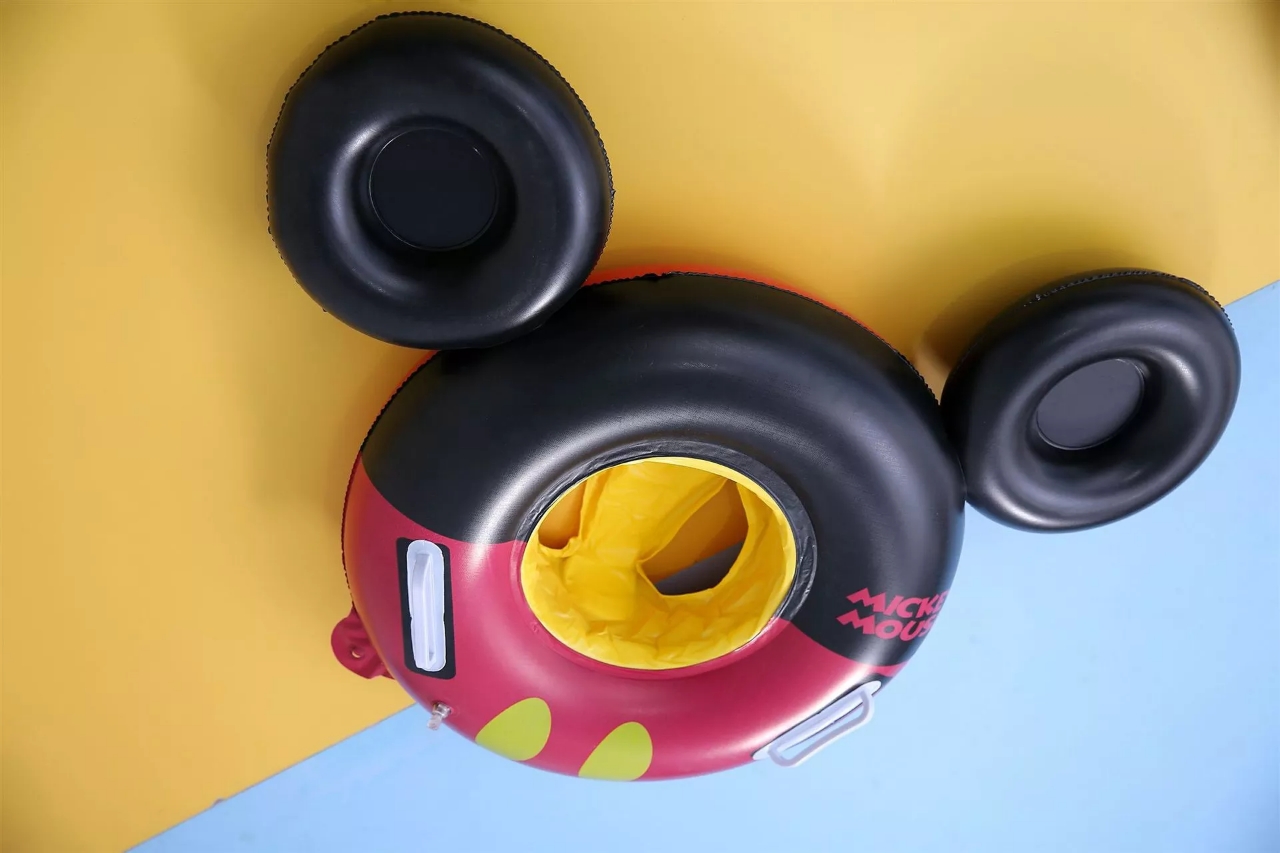 In stock, we offer three-dimensional mouse seat rings with handles, children's seat rings, infant swimming rings and cartoon seat rings Specification drawing