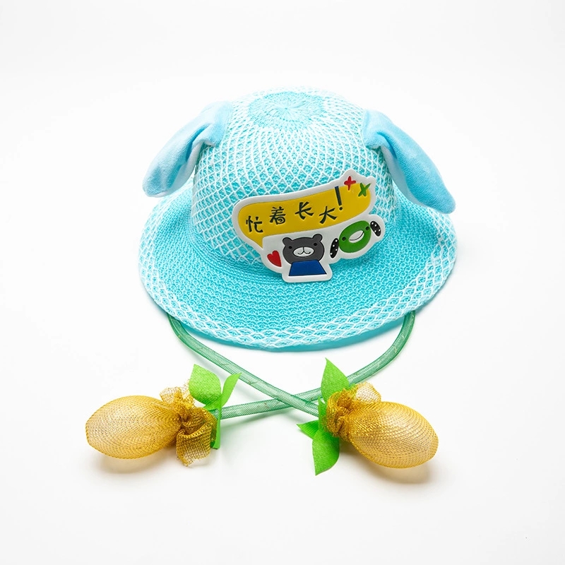 The new rabbit-ear moving and illuminated children's summer sun hat is a bestseller with cute animal pattern airbag caps Specification drawing