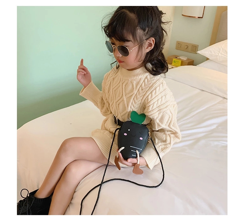 New children's bags, crossbody bags in the shape of radishes, baby coin purges, princess accessory bags, and cute little baby bags Item Picture