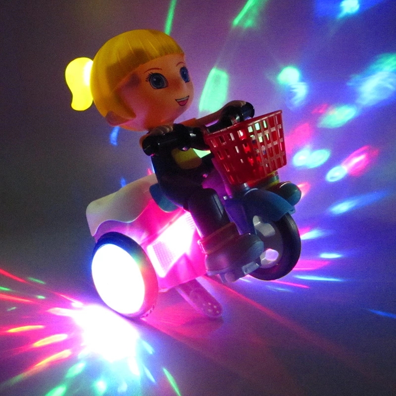 New best-selling children's stunt tricycle, 360-degree rotating crane head, music and lighting, hot-selling electric toy Item Picture