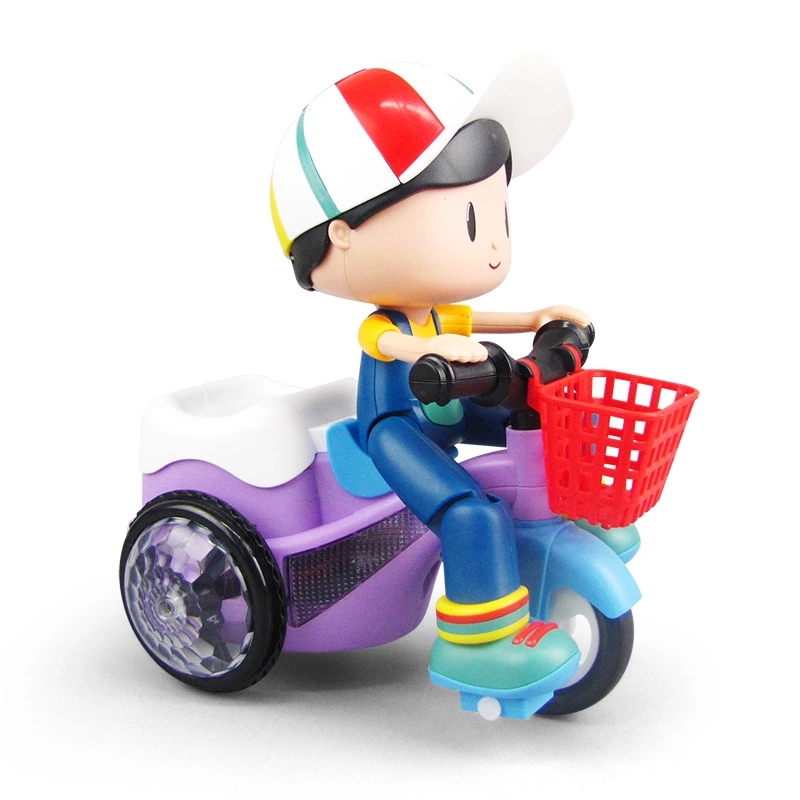 New best-selling children's stunt tricycle, 360-degree rotating crane head, music and lighting, hot-selling electric toy details Picture