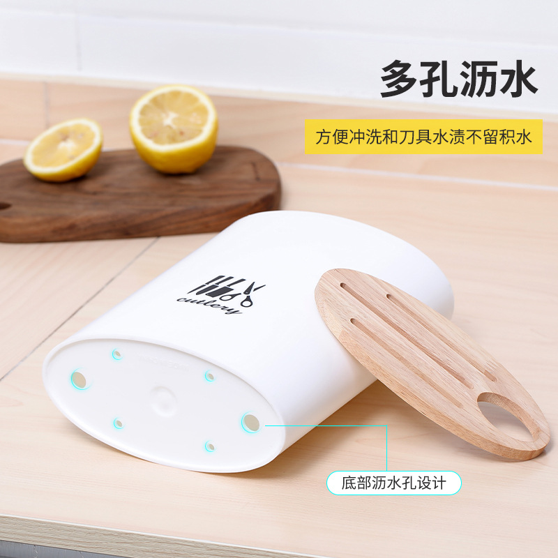 Kitchen floor-standing storage rack, draining knife rack, multi-functional storage and organization rack, and creative knife rack without drilling holes Item Picture