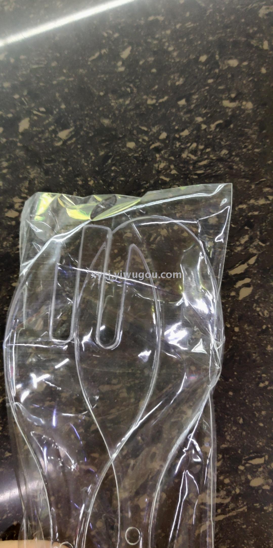 Transparent large salad spoon for salad stirring details Picture