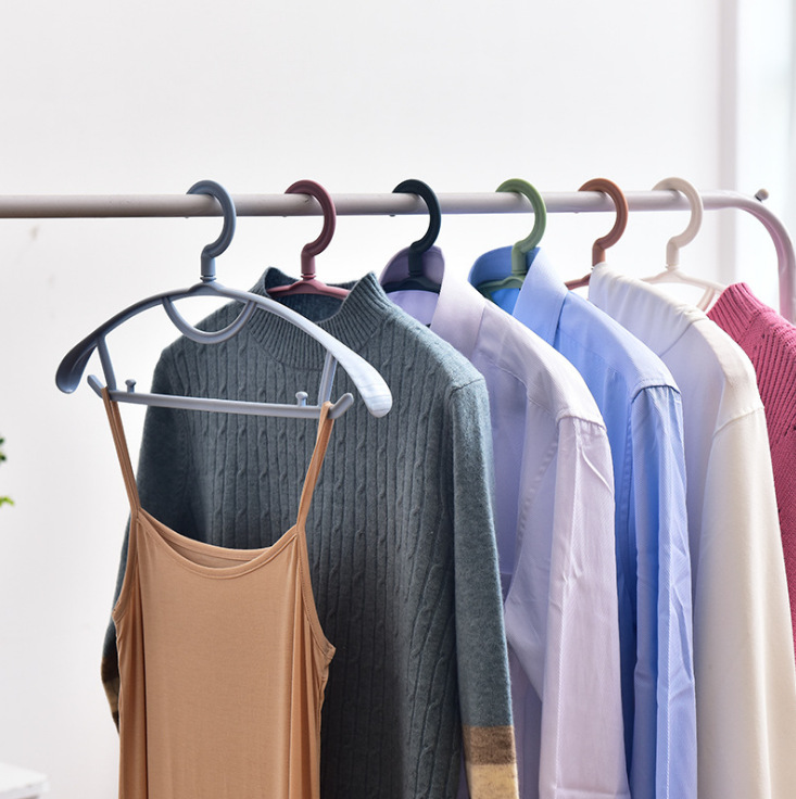 Wholesale of Nordic style plastic daily necessities blue clothes hangers from the manufacturer Specification image