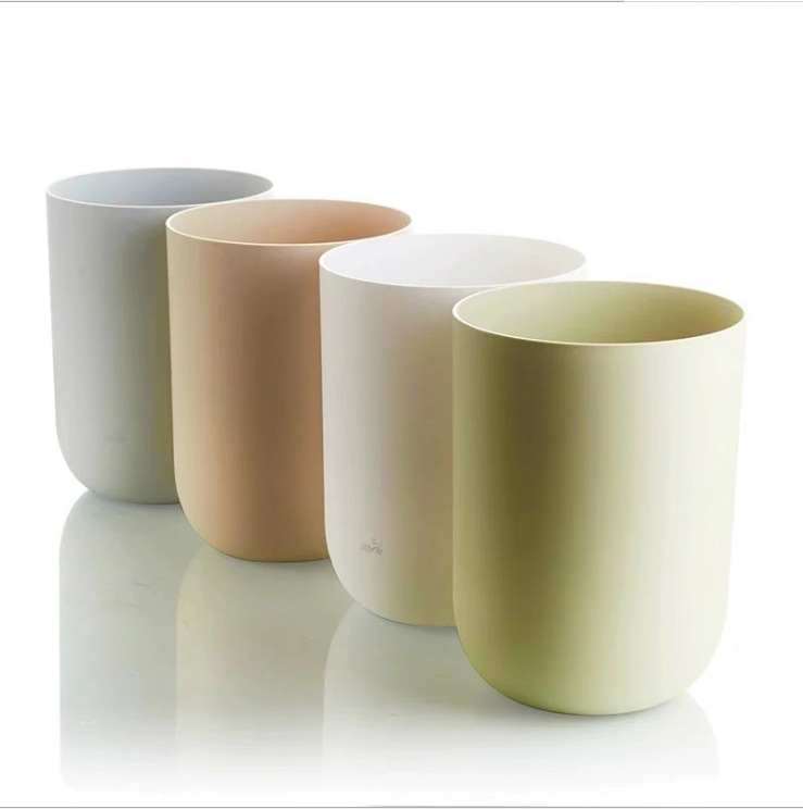 Nordic trash cans for home use, living room, creative bedroom, bathroom and kitchen, simple and plain round, uncovered kitchen waste classification